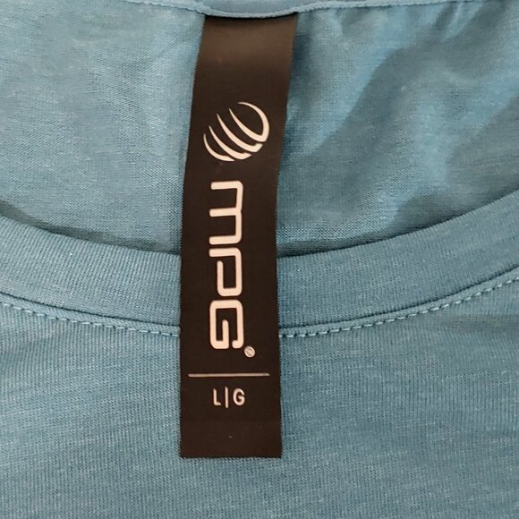 MPG Women's Athletic Long Sleeve Top Twist 2.0 Quick Drying Black & Blue 2Pc Set - Picture 6 of 8